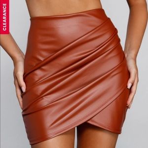 Windsor Sleek Wrap Front Mini Skirt